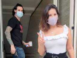 Sunny Leone & Daniel Weber spotted outside gym at Laxmi industrial estate in Andheri