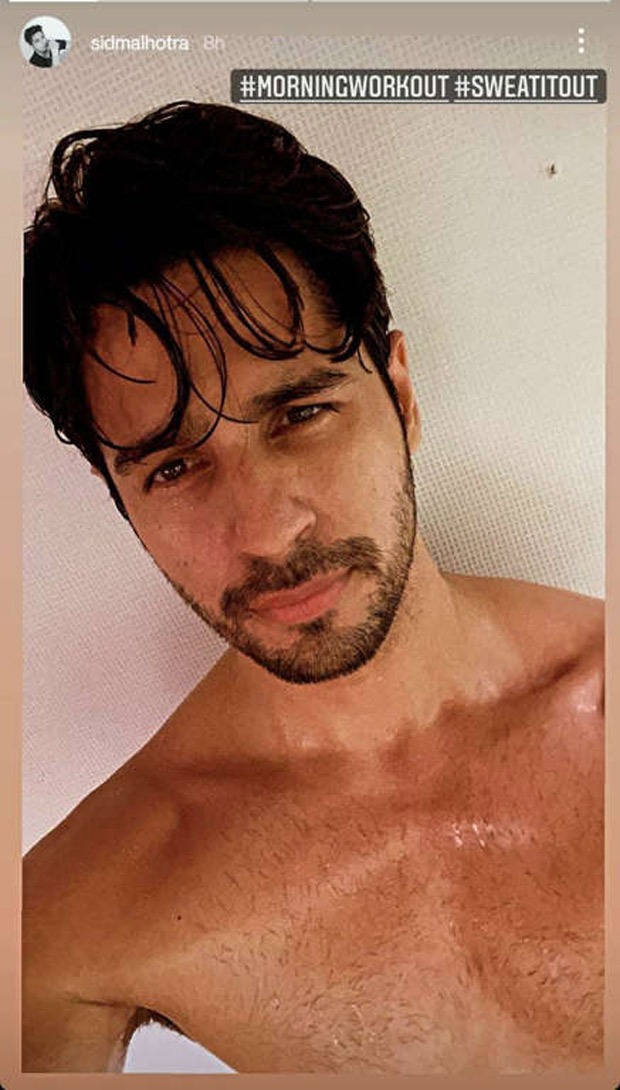 Sidharth Malhotra’s shirtless post-workout selfie is giving out some serious fitness goals
