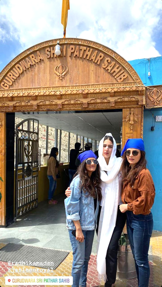 Sara Ali Khan, Radhika Madan and Jasleen Royal visit Gurudwara Shri Pathar Sahib in Ladakh See photos