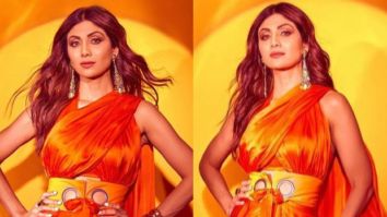 Shilpa Shetty stuns in a double pallu saree worth Rs. 24,500 for the shoot of Super Dancer – Chapter 4