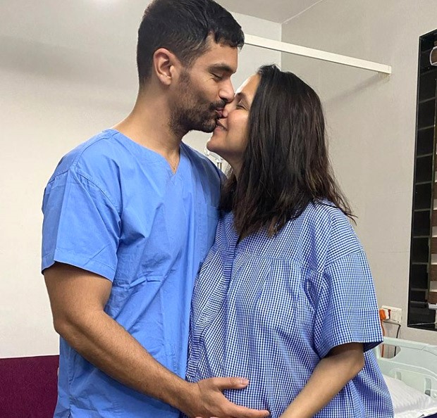 Angad Bedi shares a clip and photo with wife Neha Dhupia announcing the birth of their second child : Bollywood News - Vimarsana News