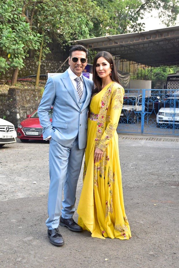 Katrina Kaif goes desi while Akshay Kumar opts for a three piece suit as they promote Sooryavanshi on KBC 2