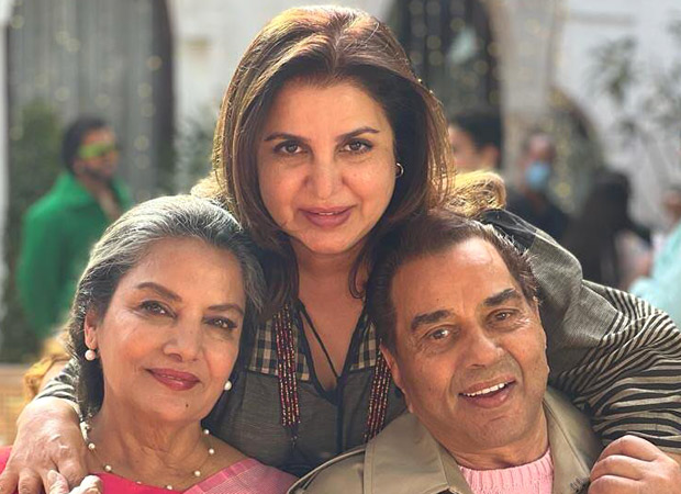 Shabana Azmi shares a picture with the 'poetic' Dharmendra and 'effervescent' Farah Khan from the sets of Rocky Aur Rani Ki Prem Kahani