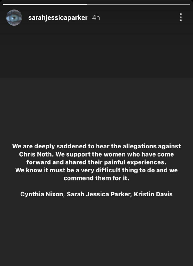 And Just Like That stars Sarah Jessica Parker, Cynthia Nixon, Kristin Davis address Chris Noth sexual assault allegations