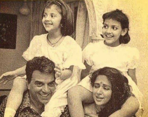Hema Malini shares an old family photo with Dharmendra, Esha, and Ahana Deol