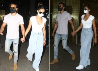 Ranveer Singh and Deepika Padukone twin in white as they return to Mumbai from their Maldives vacation