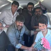 Mahesh Babu, Chiranjeevi, Prabhas, and SS Rajamouli share a frame as they fly to meet Andhra Pradesh CM