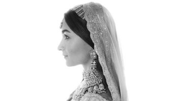 Alia Bhatt oozes royalty in black and white photo from her wedding with Ranbir Kapoor; dons traditional heavy statement necklace and maathapatti