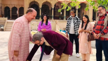 Anupam Kher touches younger brother Raju Kher’s feet on Uunchai sets: ‘He was awkward but I got cheap thrills’