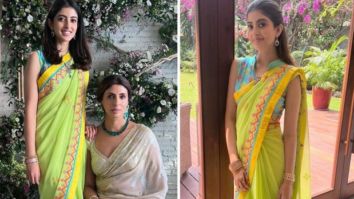 Ranbir Kapoor-Alia Bhatt Wedding: Navya Naveli Nanda keeps it classic in lime green saree by Abu Jani – Sandeep Khosla