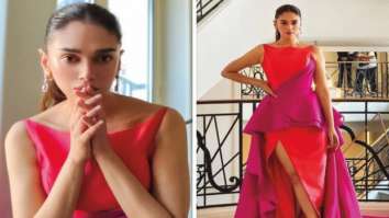 CANNES 2022: Aditi Rao Hydari makes a splash in thigh-slit colour block gown