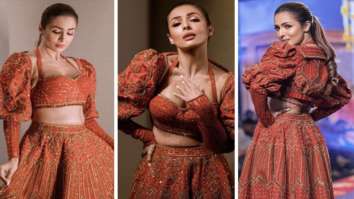 Malaika Arora graces the ramp for Bombay Times Fashion Week 2022 in red rust lehenga by World of Asra