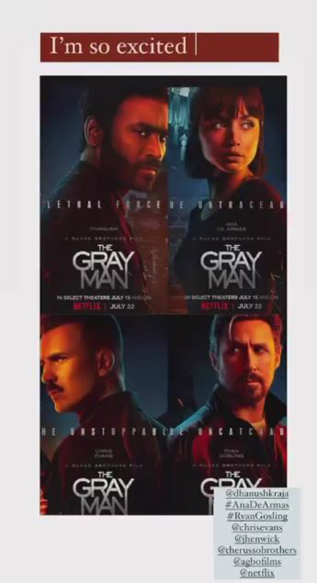 Priyanka Chopra can’t be more excited about Ryan Gosling, Chris Evans, Dhanush starrer The Gray Man