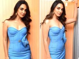 Kiara Advani exudes glamorous vibes in blue corset bustier body con dress for Jugjugg Jeeyo promotions