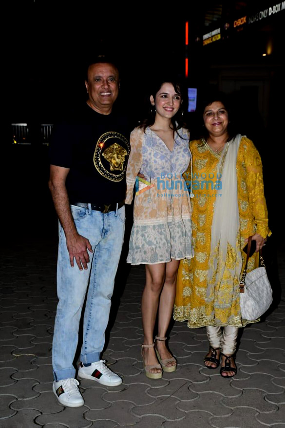 Photos: Shirley Setia snapped with her family at a screening of Nikamma Photos: Shirley Setia snapped with her family at a screening of Nikamma