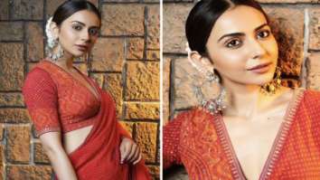 Rakul Preet Singh embodies grace in two-toned saree & plunging neckline blouse