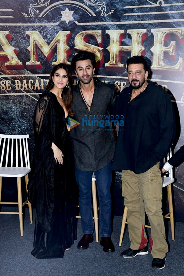 Photos: Ranbir Kapoor, Sanjay Dutt, Vaani Kapoor snapped at the trailer launch of Shamshera
