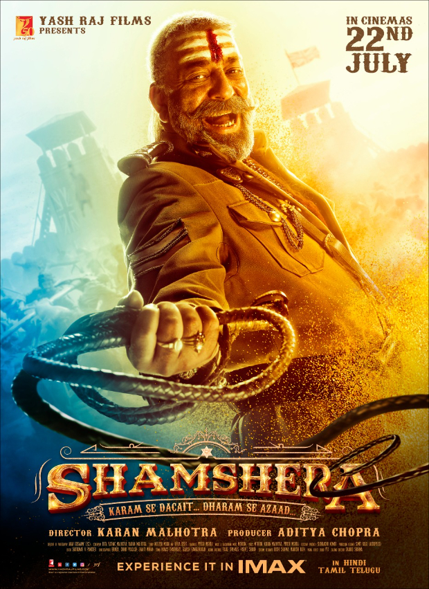 Shamshera First Look: Sanjay Dutt flaunts his evil smile in intriguing poster of menacing Daroga Shuddh Singh