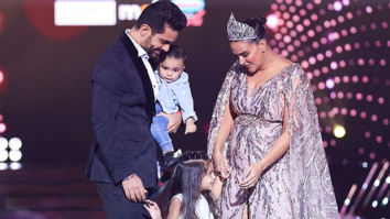 Neha Dhupia gets felicitated at Femina Miss India 2022; husband Angad Bedi along with son Guriq and daughter Mehr come on stage