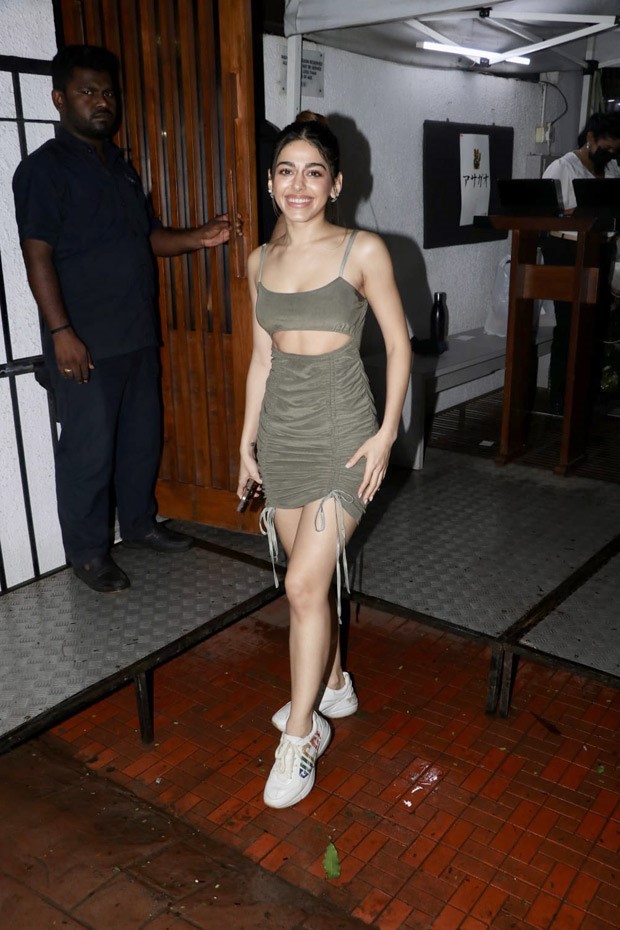 Alaya F looks comfy and stylish in an olive cut out dress as she was spotted in the city