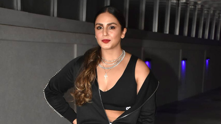 Birthday girl Huma steps out to greet paps in all black outfit