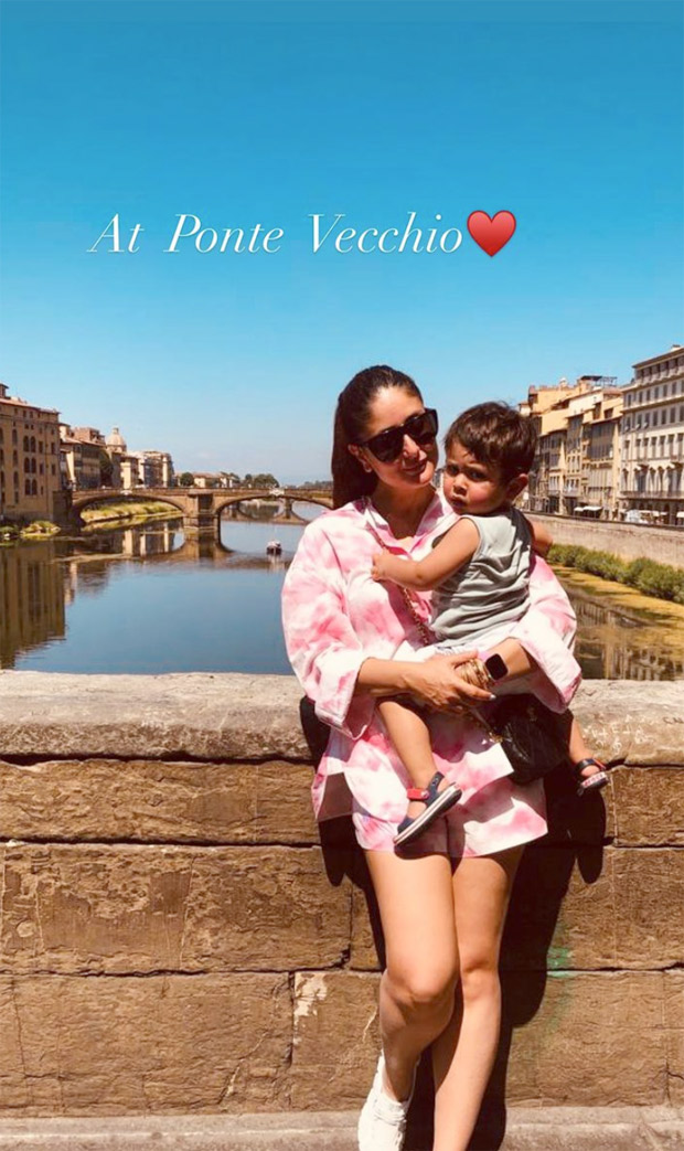Kareena Kapoor Khan soaks in the beauty of Ponte Veechio with Jeh; Saif Ali Khan and son Taimur spend time in pool in Italy, see pictures