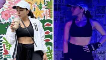 Sara Ali Khan flaunts her toned abs in black athleisure wear in recent photos from her trip to London