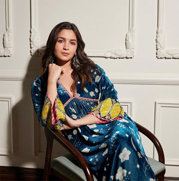 Alia Bhatt is an ethnic dream in breezy teal blue silk velvet kurta worth Rs. 25K for Darlings promotion