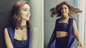 Ananya Panday is a beauty in blue crop top & palazzo pants by Manish Malhotra