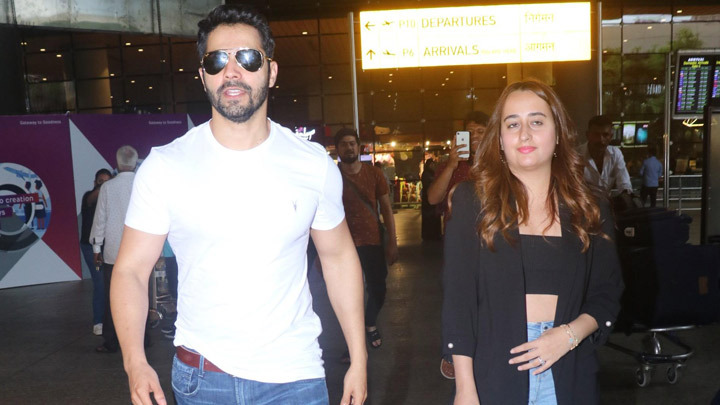 Cutest couple Varun Dhawan and Natasha Dalal spotted at the airport
