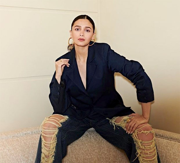 Darlings star Alia Bhatt gives conventional pantsuit a trendy spin with an oversized blazer and distressed denims worth Rs 34k 
