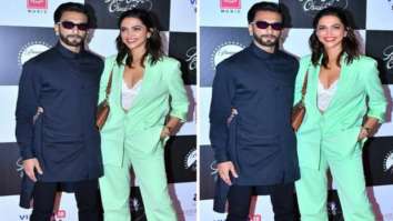 Deepika Padukone and Ranveer Singh attend a special screening of Laal Singh Chaddha while sporting monotone outfits