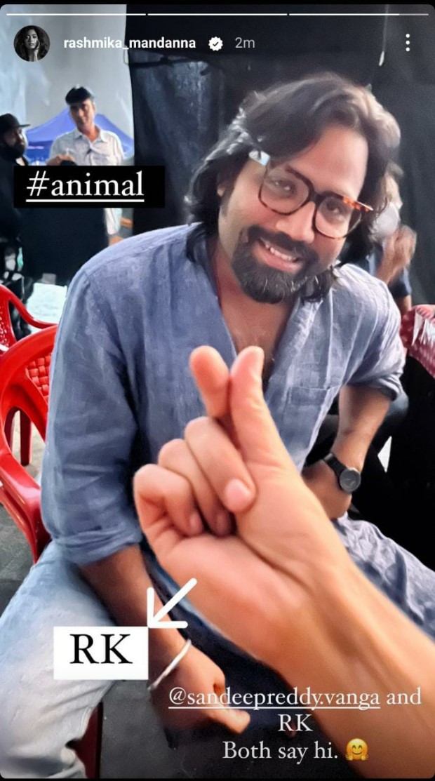 Ranbir Kapoor copies Rashmika Mandanna’s ‘Korean heart’ style to greet Animal director Sandeep Reddy Vanga on the sets of the film 