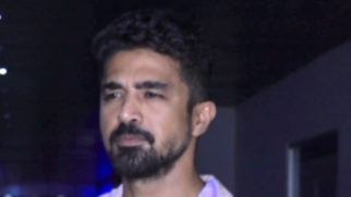Saqib Saleem poses for paps in a matching lavender outfit and white sneakers