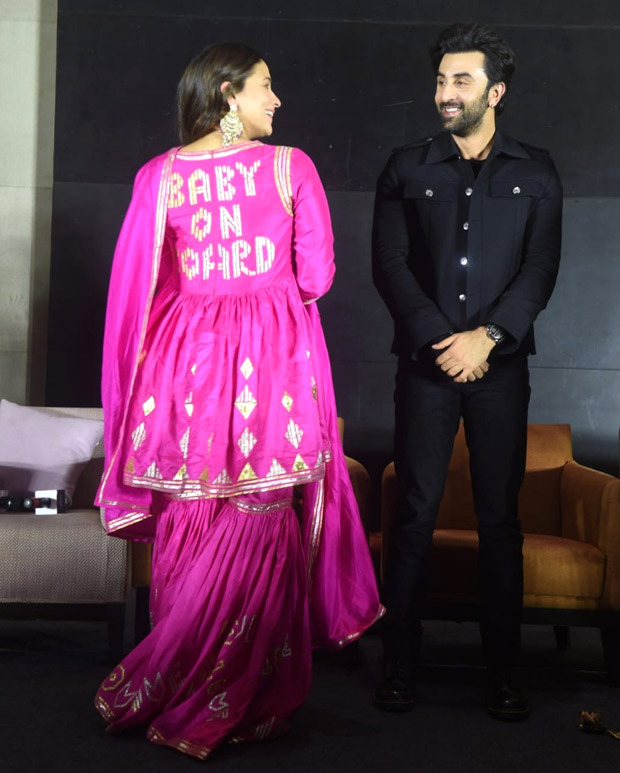 Alia Bhatt's dress has 'Baby on board' written on it at the Brahmastra event;  she speaks chaste Telugu along with Ranbir without a teleprompter