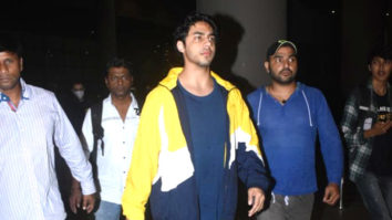Aryan Khan snapped at the airport donning a yellow jacket