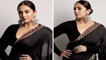 Huma Qureshi keeps it regal in a black saree worth Rs.37K from JJ Valaya’s designer label at Lokmat Most Stylish Awards