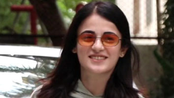 Radhika Madan poses for paps in an oversized hoodie