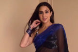 Sara Ali Khan looks mesmerizing in butterfly blouse and saree