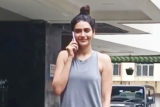 Karishma Tanna smiles for paps outside gym