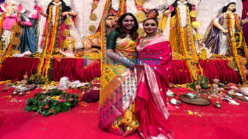 Photos: Rani Mukerji, Sharvari Wagh, Kajol, Tanishaa Mukerji snapped during Sindhur Khela at North Bombay Durga Puja