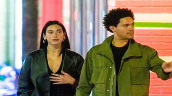 Trevor Noah spotted kissing Dua Lipa on the cheek after an outing in NYC but “they’re just friends”
